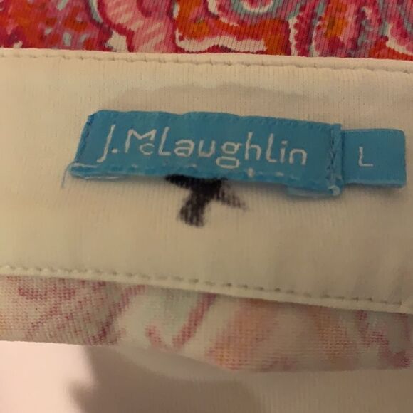 J. McLaughlin pink paisley tunic style top - Picture 5 of 5